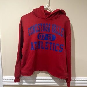 Mens Vintage 90s Cropped Conestoga Valley Athletics Hoodie
